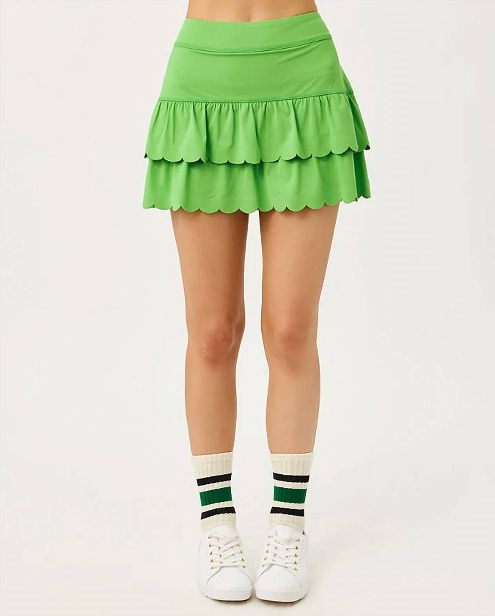 NEW LILLY PULITZER miesha scallop skort in chateau green